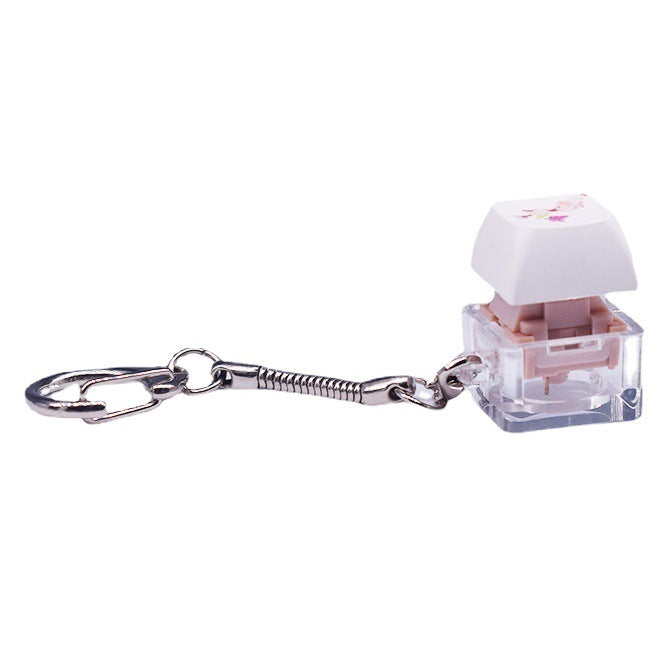 Wholesale ABS Random Luminous Fingertip Pressure Reducing Axle Tester Key Cap Pendant Mechanical Key Fidget Keychains